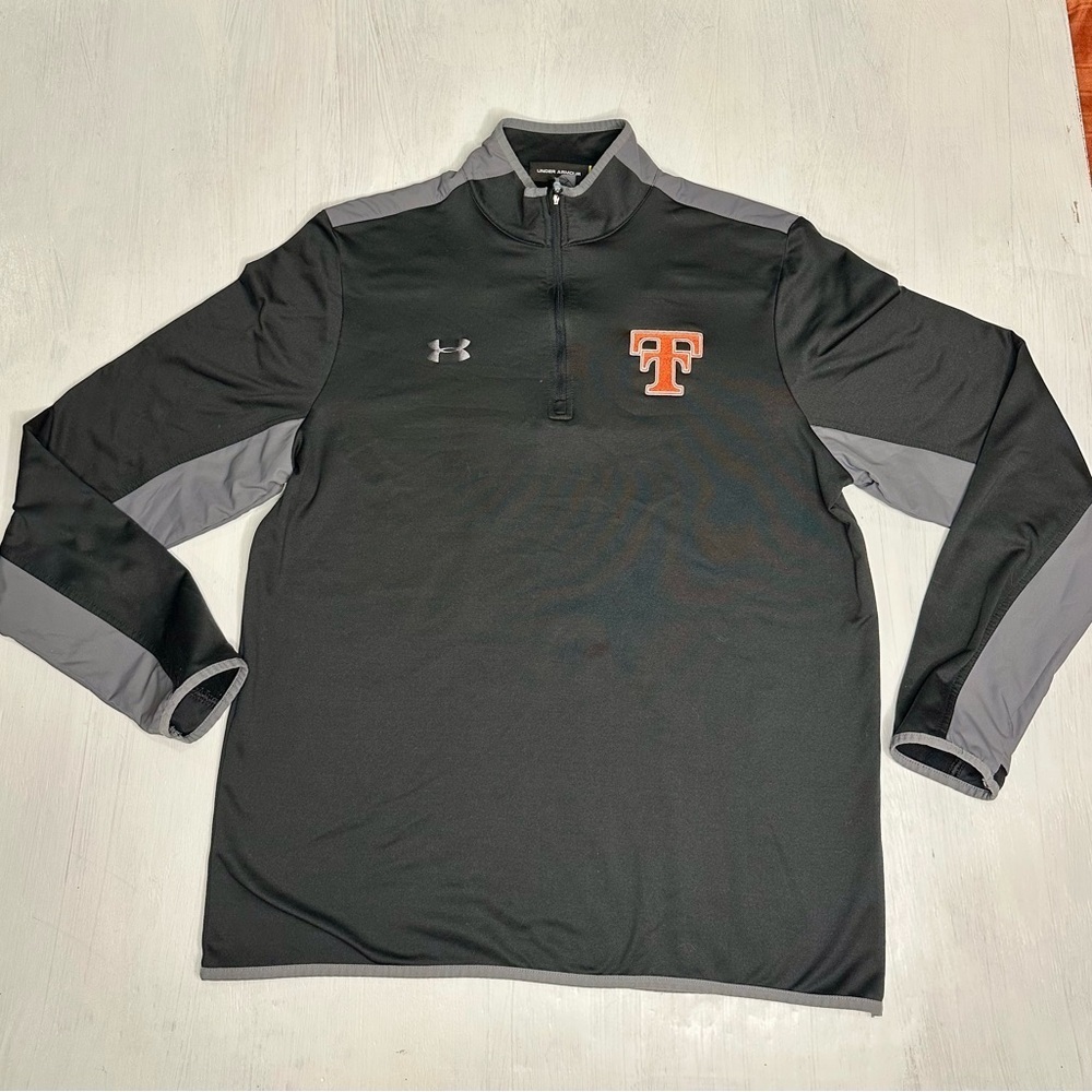 Under Armour Texas Tech Quarter Zip Pullover Men’s Large Black Gray Double T